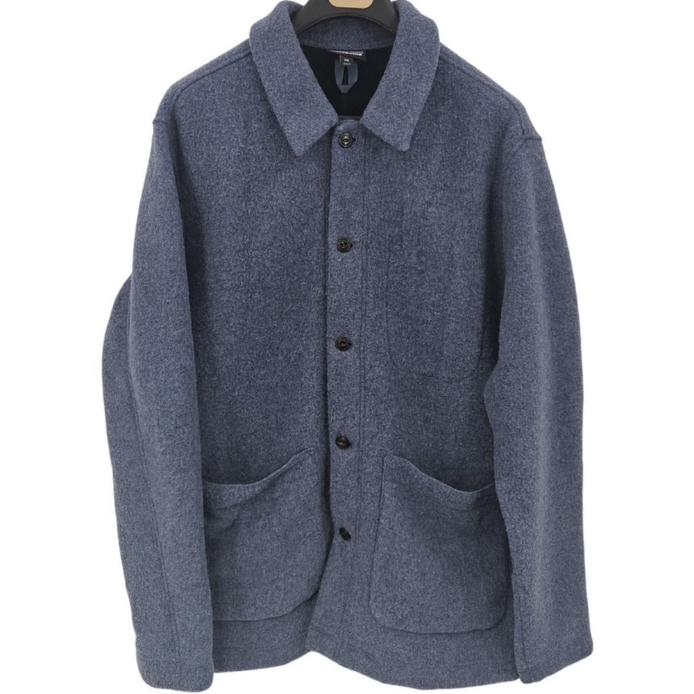 Patagonia Jacket Mens 2XL Blue Wool Blend Shirt Jacket Shacket Button Front